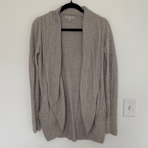Barefoot Dreams Sweaters - Barefoot Dreams CozyChic Lite Circle Cardigan Style 452, Taupe - Size XS/S